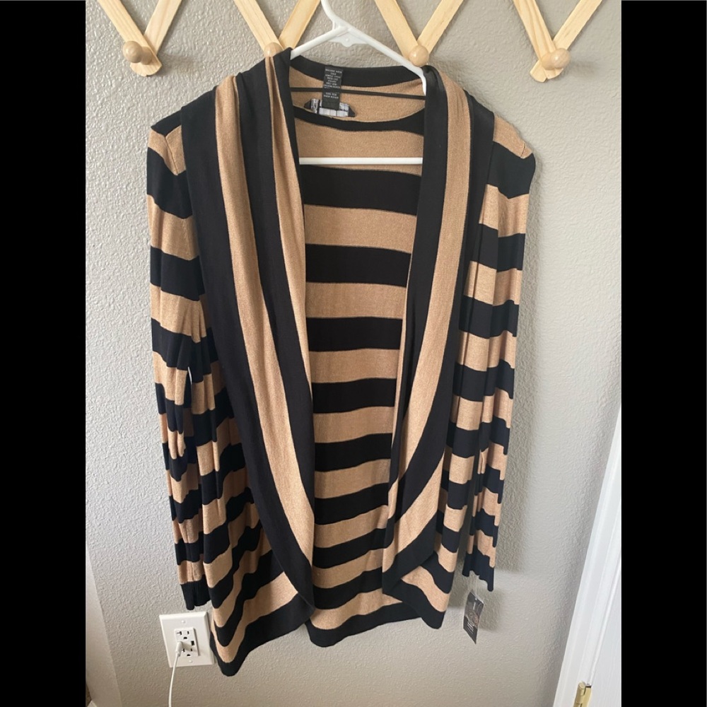 Womens Striped Cardigan